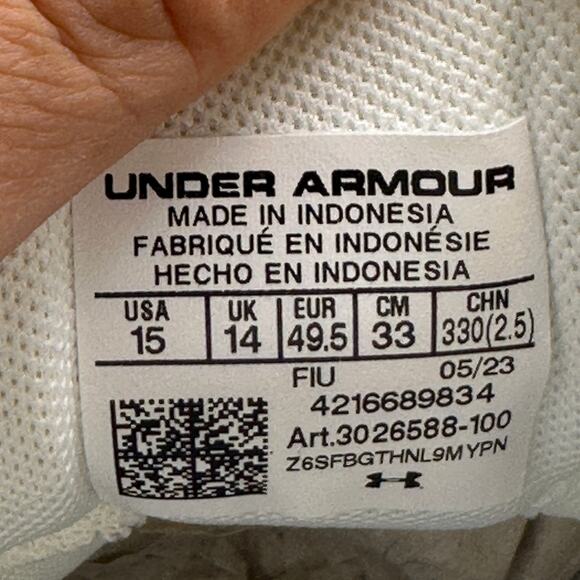 UNDER ARMOUR Men's 15 Harper 8 Low GT White Metallic Gold - Picture 9 of 9